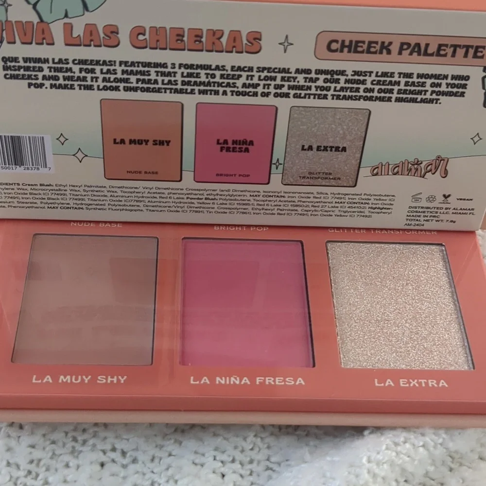 Alamar Viva Las Cheekas Cheek Palette in Fair/Light, 7.8g/0.28oz